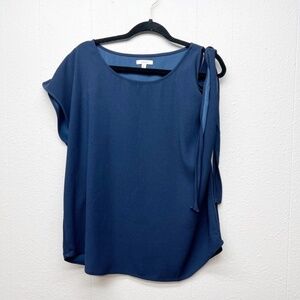 Maette Shoulder Slit Womens Top XL Elegant Polished Workwear Office Feminine